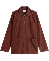 Universal Works - Fine Poplin Bakers Overshirt - Lyst