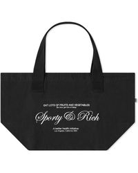 Sporty & Rich Script Logo Tote Bag - Black