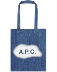 A.P.C. - Spray Logo Lou Tote Bag - Lyst