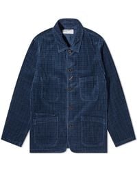 Universal Works - Houndstooth Cord Bakers Chore Jacket - Lyst