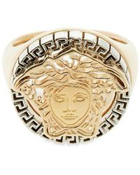 Versace Gold Metal Medusa Ring in Metallic for Men - Save 41% - Lyst