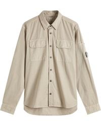 C.P. Company - Gabardine Lens Button Overshirt - Lyst