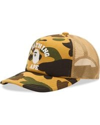 A Bathing Ape - 1St Camo College Mesh Cap - Lyst