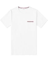 Thom Browne - Striped-pocket Cotton-piqué T-shirt - Lyst