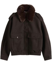 GOOD AMERICAN - Faux Leather Bomber Jacket - Lyst