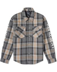 Represent - Quilted Flannel Shirt Jacket - Lyst