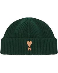 Ami Paris - Ami Merino Wool Beanie - Lyst