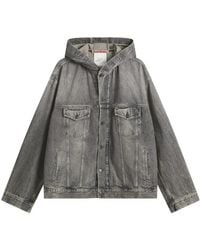 Acne Studios - Gothik Wash Hooded Denim Jacket - Lyst