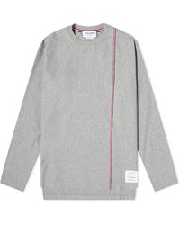 Thom Browne - Engineered Rwb Stripe Long Sleeve T-Shirt - Lyst