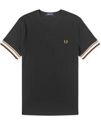 Fred Perry - Bold Tipped Pique T-Shirt - Lyst