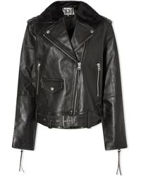 Nudie Jeans - Greta Biker Leather Jacket - Lyst