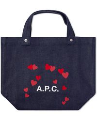 A.P.C. - Valentines Logo Mini Tote Bag - Lyst