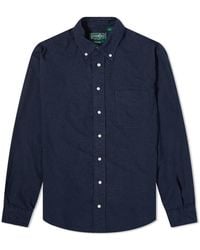 Gitman Vintage Button Down Classic Flannel Shirt - Blue