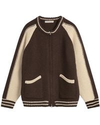FRIZMWORKS - Wool Varsity Zip Cardigan - Lyst