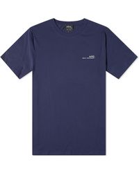 A.P.C. - Item Logo T-Shirt Dark - Lyst