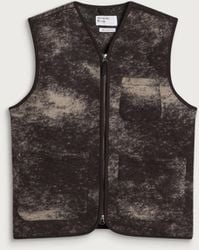 Universal Works - Cloud Camo Knit Zip Gilet - Lyst