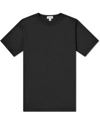 Sunspel - Men's Classic Cotton V-neck T-shirt In Black - Lyst