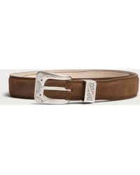 Drake's - Suede Western Belt - Lyst