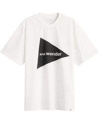 and wander - Big Logo T-Shirt - Lyst