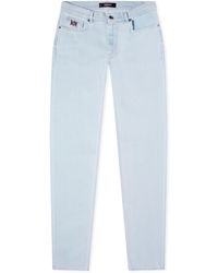Versace - Stone Wash Stretch Denim Jeans - Lyst