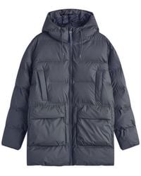 Rains - Alta Long Puffer Cargo Jacket - Lyst