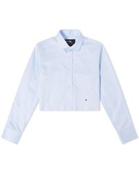 HOMMEGIRLS - Cropped Button Up Shirt - Lyst