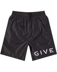 Givenchy - Logo Long Swim Shorts - Lyst