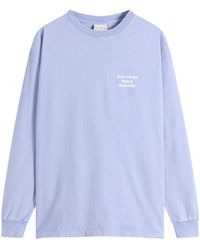 Drole de Monsieur - Washed Long Sleeve Slogan T-Shirt - Lyst