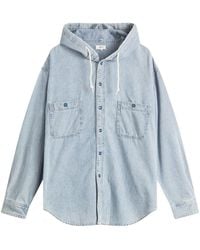 Beams Plus - Chambray Hooded Shirt - Lyst