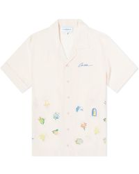 Casablancabrand - Embroidered Logo Short Sleeve Shirt - Lyst