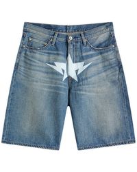 A Bathing Ape - Twin Sta Relaxed Fit Denim Shorts - Lyst
