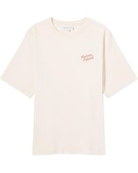 Maison Kitsuné - Maison Kitsune Handwriting Logo Comfort T-Shirt - Lyst