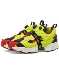 reebok insta pump fury mens yellow