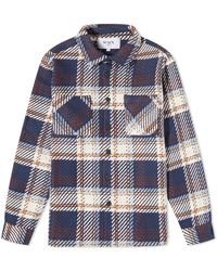 Wax London - Astro Check Whiting Overshirt - Lyst
