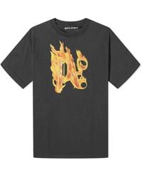 Palm Angels - Burning Pa Monogram T-Shirt - Lyst