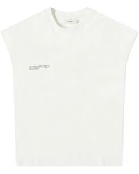 PANGAIA - 365 Organic Cotton Crop Shoulder C-Fiber T-Shirt - Lyst