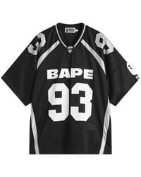 A Bathing Ape - Line Camo Jacquard Football Jersey - Lyst