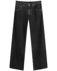 Maison Margiela - Mm6 Washed Wide Leg Jeans - Lyst