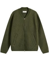 Universal Works - Wool Fleece Zip Bomber Jacket - Lyst
