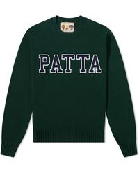 PATTA University Knitted Sweater - Green