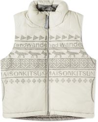 and wander - X Maison Kitsuné Nordic Border Insulation Vest - Lyst