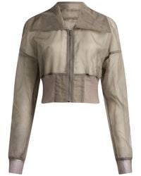 Rick Owens - Dracucollar Cropped Bomber Jacket - Lyst