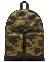 bape leather backpack