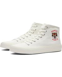 KENZO - High Top Canvas Sneakers - Lyst