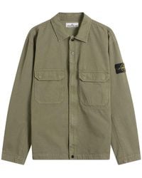 Stone Island - Ripstop Zip Shirt Jacket - Lyst