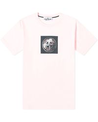 Stone Island - Institutional One Badge Print T-Shirt - Lyst