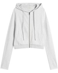 Entire studios - Lightweight Crop Zip-Up Hoodie - Lyst