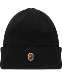 A Bathing Ape - New Era Ape Head One Point Beanie - Lyst