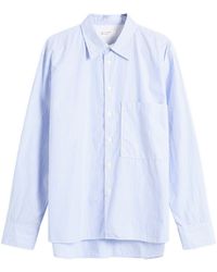 Universal Works - Office Stripe Square Pocket Shirt - Lyst