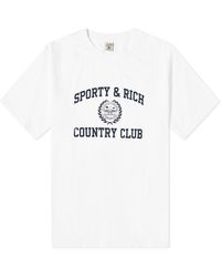 Sporty & Rich - Varsity Crest T-Shirt - Lyst